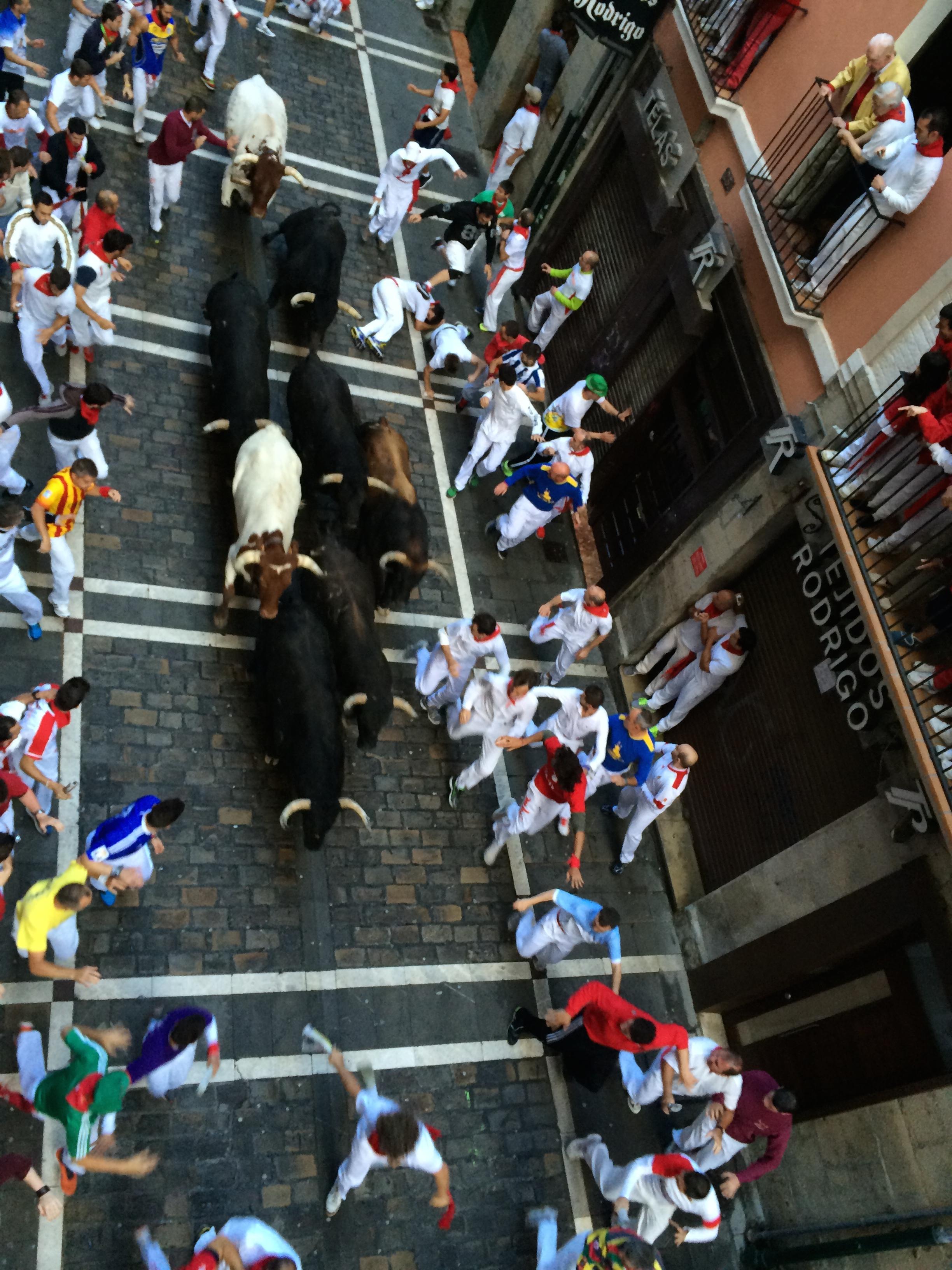 Gran Hotel La Perla Pamplona Esterno foto The bull run in Pamplona